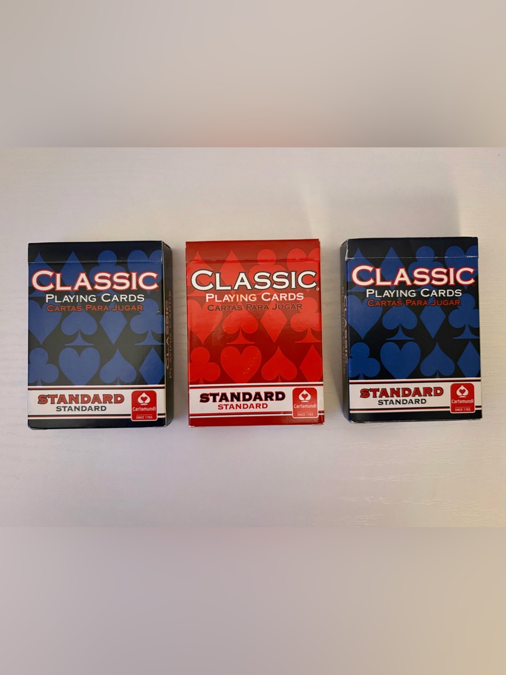 Lot of 3 Classic Standard Playing Card Decks – Like New